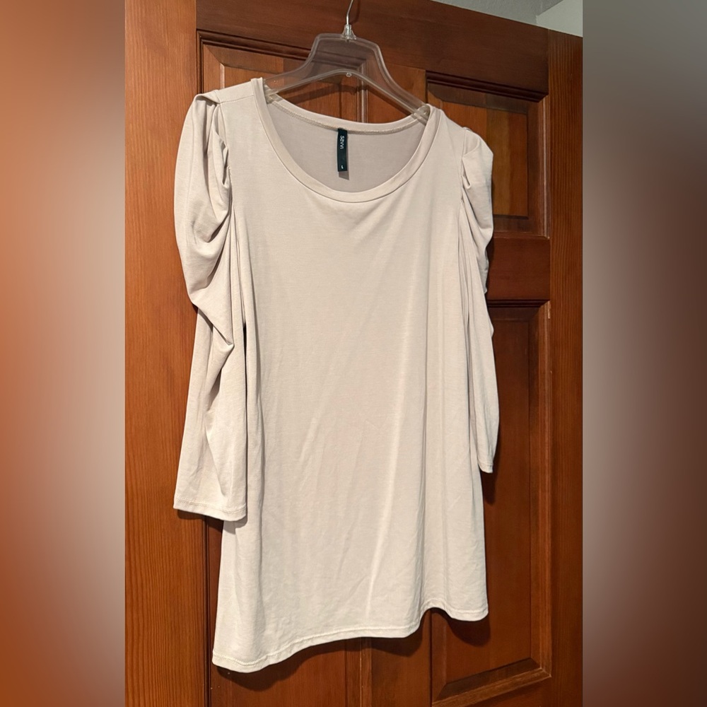 Savvi Cream Women's Blouse - Large